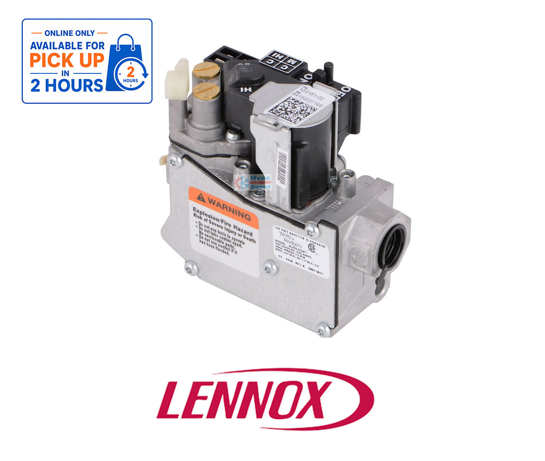 Lennox 103181-02, White Rodgers 36J55-255, 2-Stage Gas Valve, Natural Gas, 24 VAC, 1/2" NPT Pipe Size