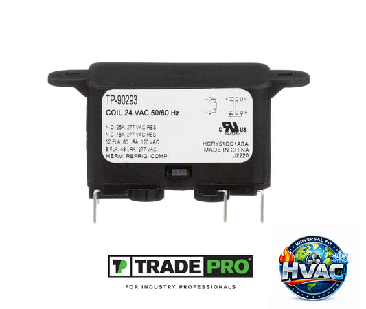TRADEPRO TP-90293 – Heavy-Duty SPDT General Purpose Relay (24 VAC)