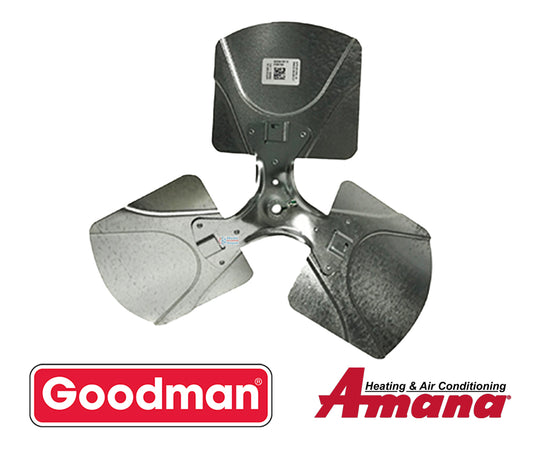 Goodman Amana Janitrol B1086756S Fan Blade | 18" Diameter 3 Blade 1/2" Bore 22° Pitch CW