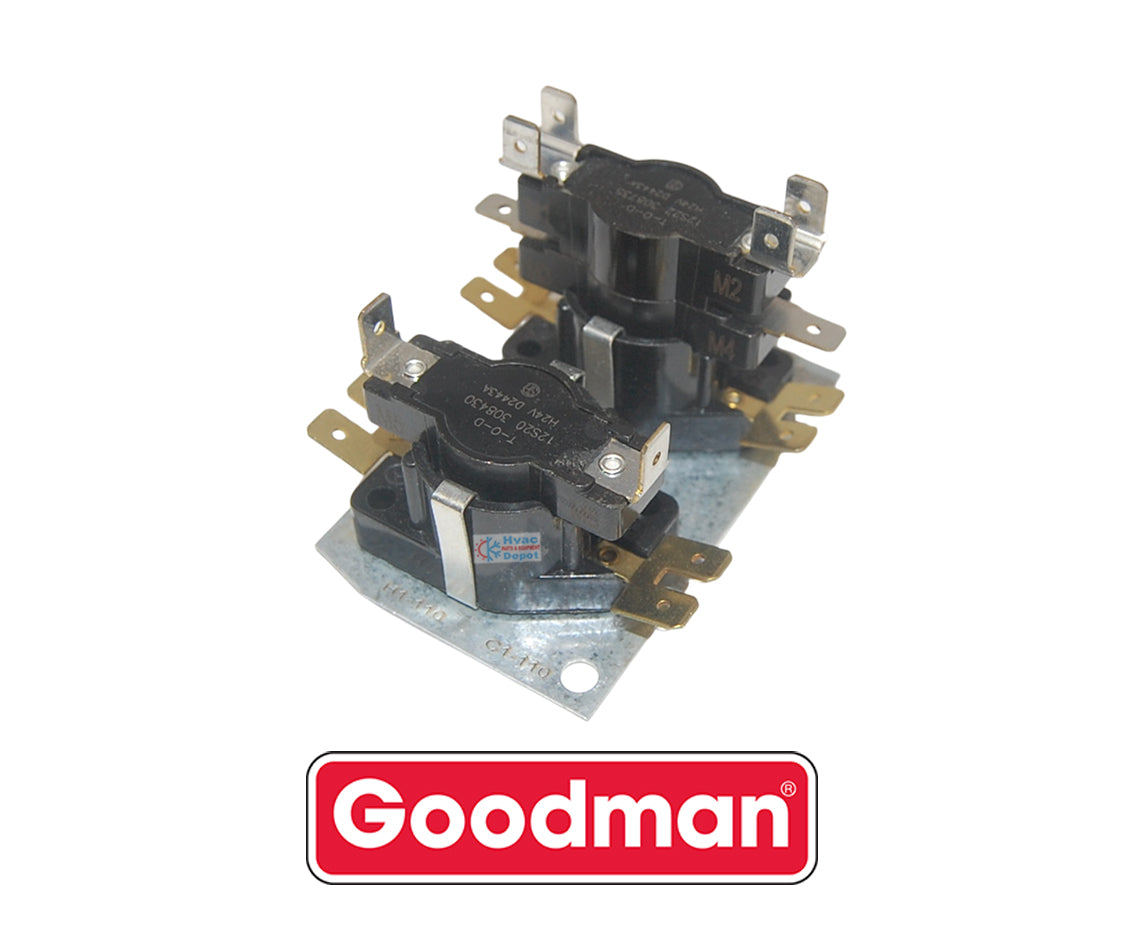 Goodman P/N 24A34-3 – Genuine OEM Electric Heat Sequencer (2-Switch, 24V, DPST)