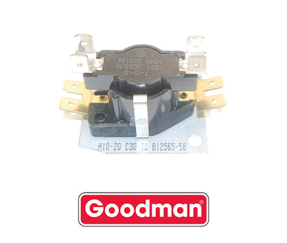 Goodman B1256555S Electric Heat Sequencer – Genuine OEM 5 kW 24V Single-Pole Control