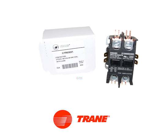 Trane CTR03021 – OEM Definite Purpose Contactor | 2-Pole | 24V | 40A