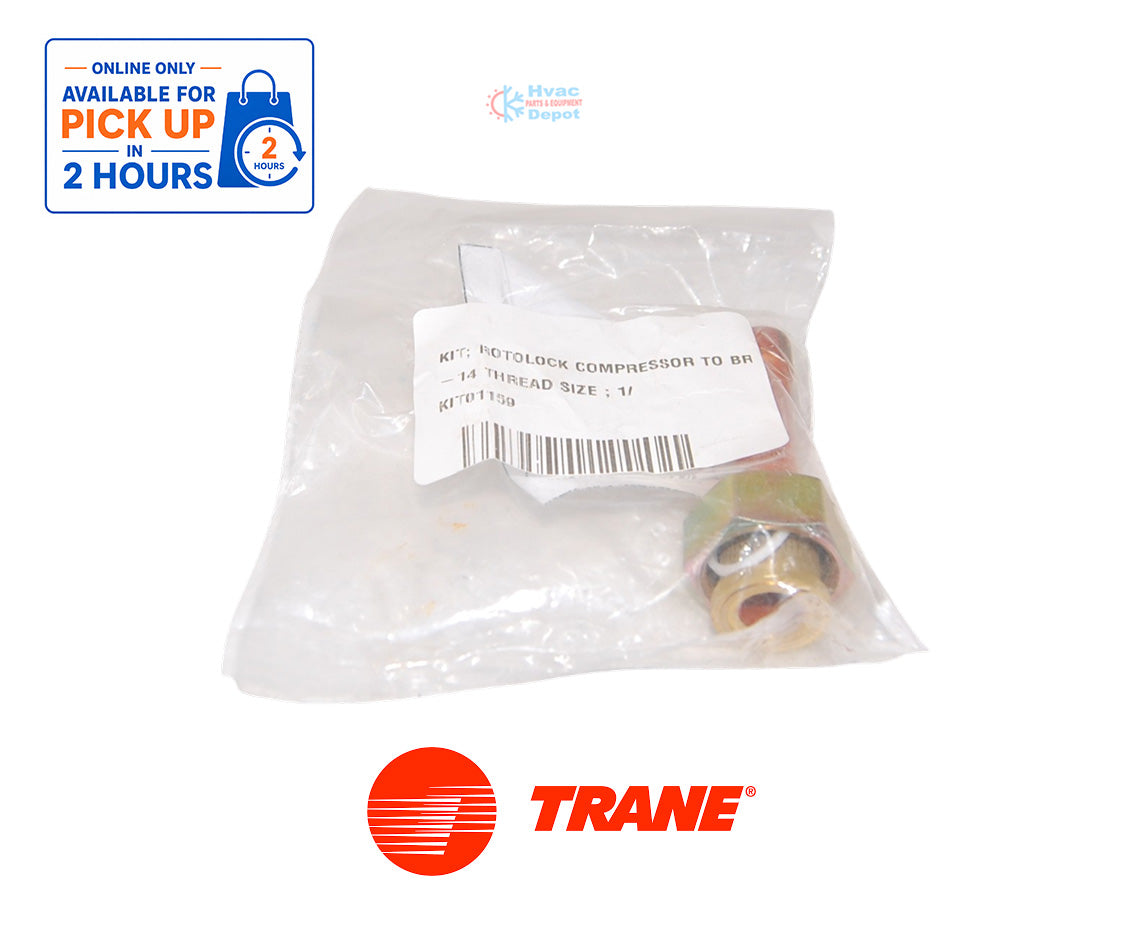 Trane KIT01159 Rotolock Compressor-to-Brazed Adapter Kit – 1.00-14 Thread, 1/2" Tube Size