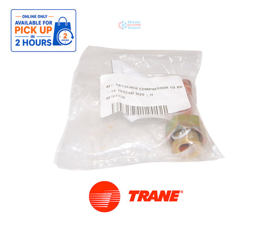 Trane KIT01159 Rotolock Compressor-to-Brazed Adapter Kit – 1.00-14 Thread, 1/2" Tube Size