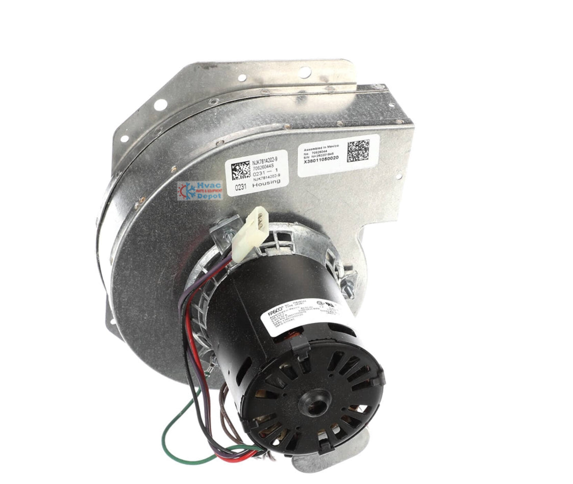 Trane FAN04216 Fan 2 Speed Combustion Air Blower 1/15 Hp Motor FAN04216/X38011050010