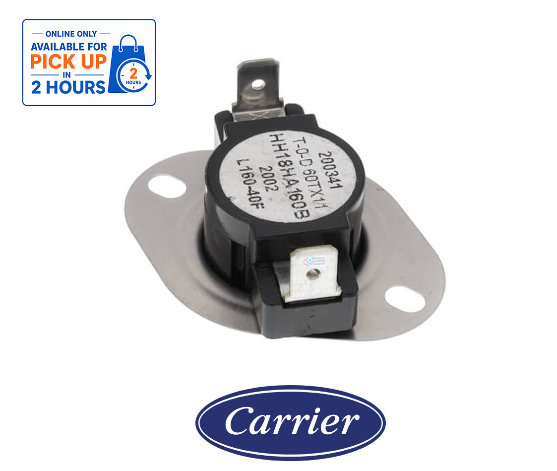 Carrier Factory Authorized Parts HH18HA160 OEM Temperature-Activated Pressure Switch – HVAC Safety Control Replacement