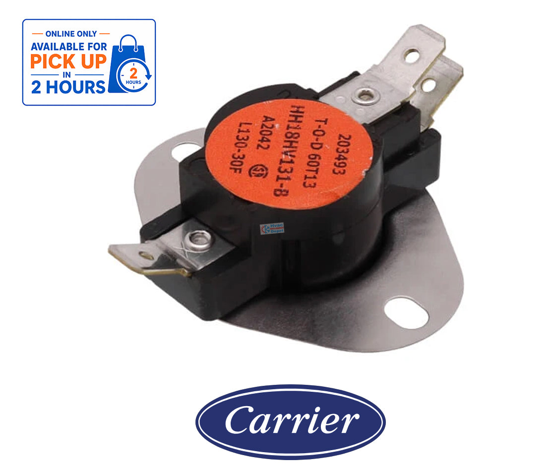 Carrier Factory Authorized Parts HH18HV131 OEM Temperature Activated Switch – HVAC Furnace Safety Control Replacement