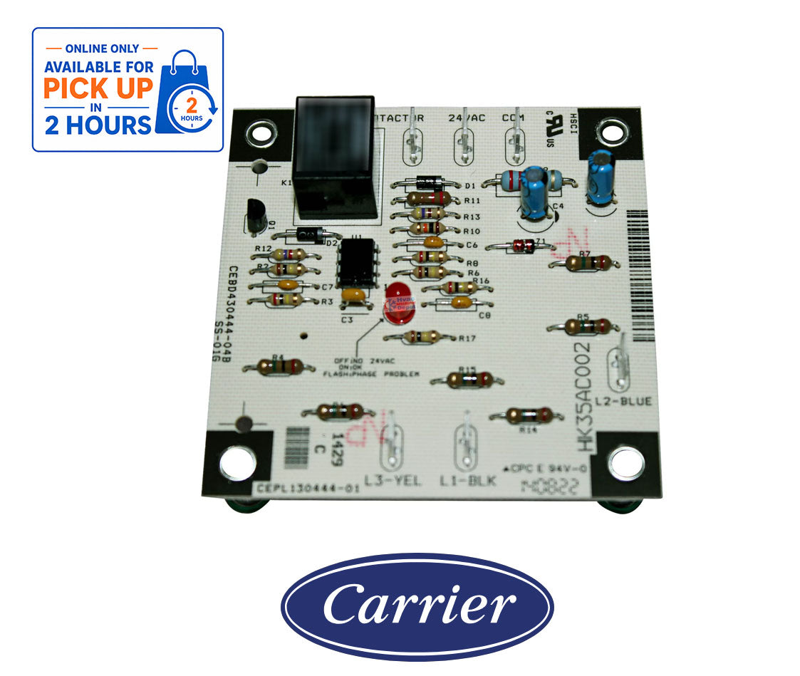 Carrier Factory Authorized Parts HK35AC002 OEM Phase Monitor Relay – Three-Phase HVAC Equipment Protection Control