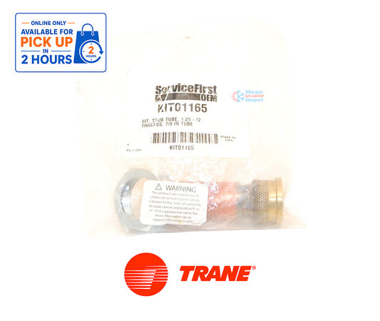 Trane KIT01165 Rotolock Compressor-to-Brazed Adapter Kit – 1.25-12 Thread, 7/8" Tube Size