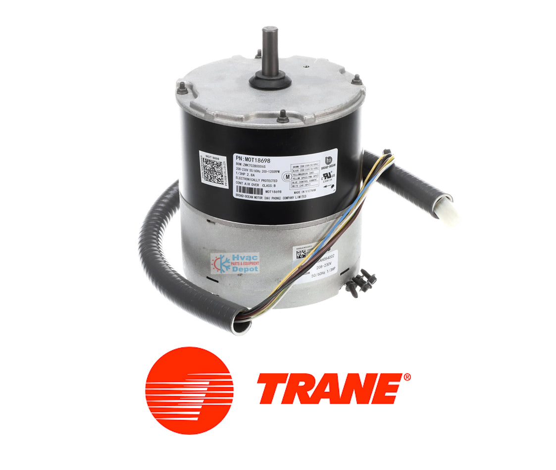 Trane MOT18698 ECM Condenser Fan Motor | 1/3 HP 208-230V Variable