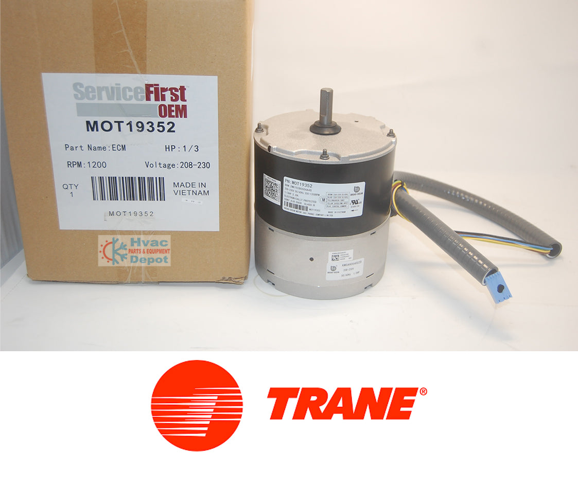 MOT19352 Trane ECM Outdoor 1/3 HP 48 FRAME ECM Condenser fan Motor For Model 4A7V8036A1000BA