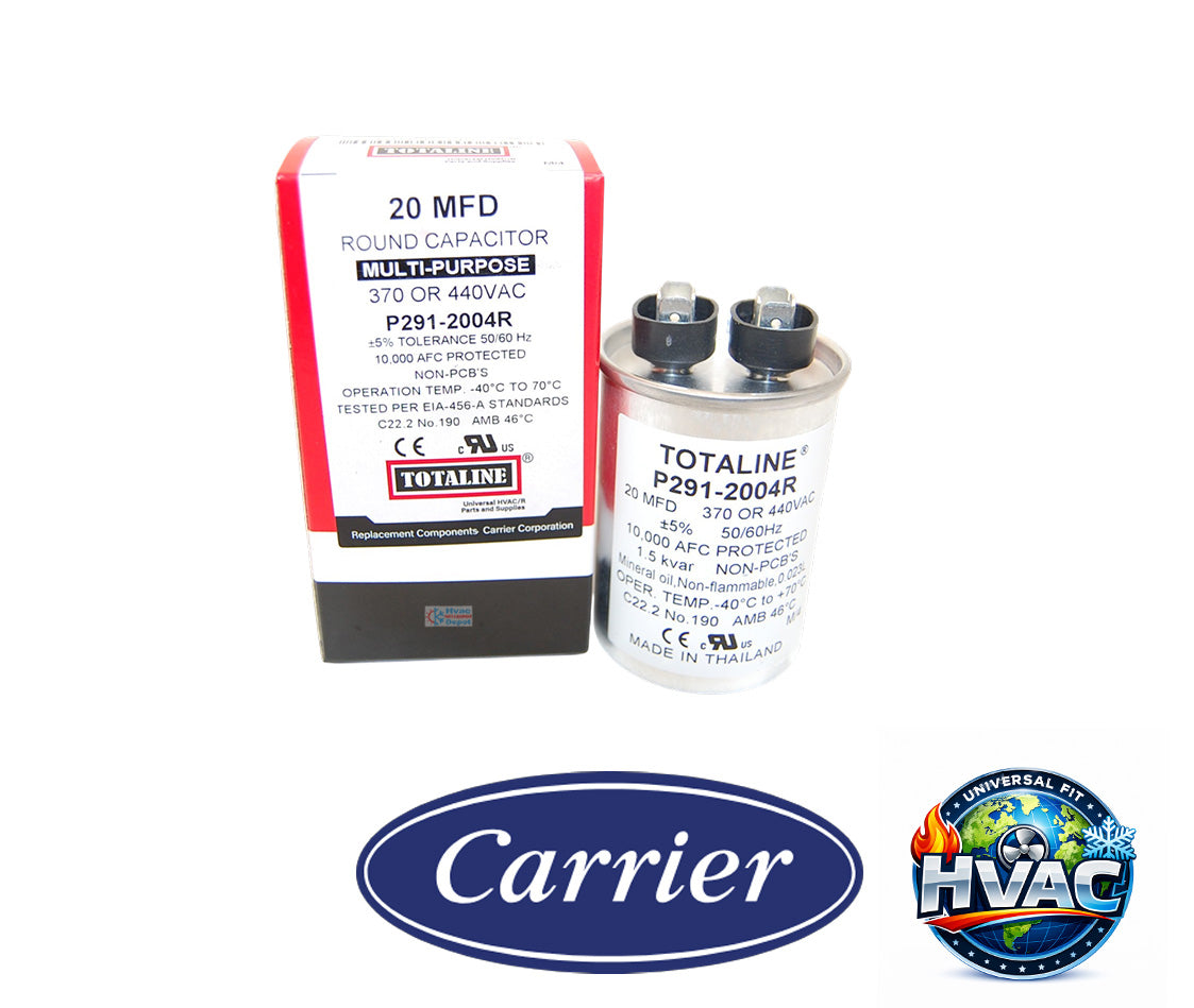 TOTALINE P291-2004R Run Capacitor – 20 MFD 370/440 VAC Round Single Run Capacitor