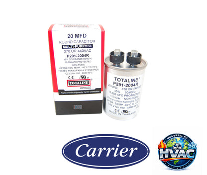 TOTALINE P291-2004R Run Capacitor – 20 MFD 370/440 VAC Round Single Run Capacitor