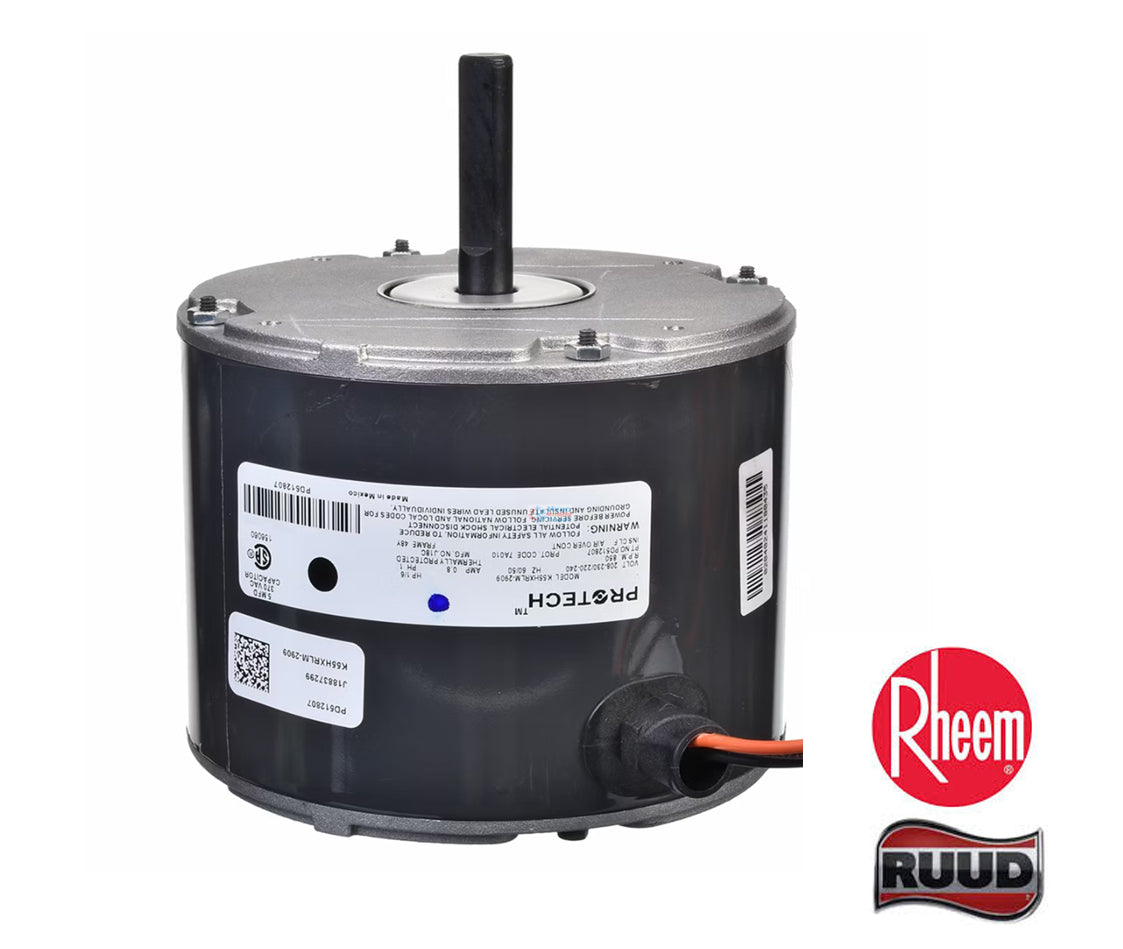 Rheem PD512807 Genuine OEM Condenser Fan Motor 1/6 HP 208-230V 825 RPM