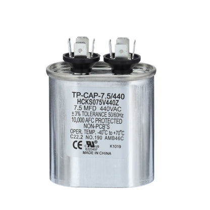 7.5 440 VAC, Oval, Run Capacitor