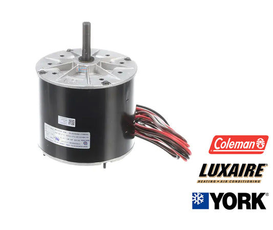 York P/N S1-02436240000 – Genuine OEM Condenser Fan Motor (1/4 HP, 1075 RPM, 208-230V)