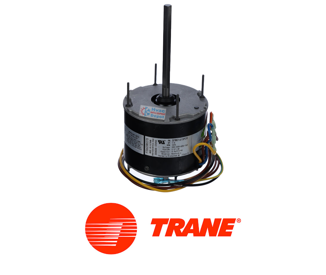 Trane SFMC161SP2V Condenser Fan Motor | 1/6 HP 208-230V 1075 RPM