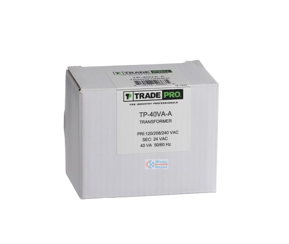 Trade Pro TP-40VA Control Transformer 120-208-240V Primary 24V Secondary 40VA