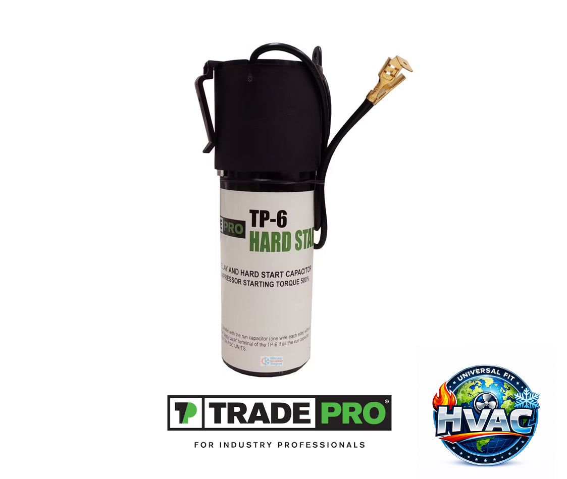 TRADEPRO TP-6 Hard Start Kit - 1/2 HP to 3 HP HVAC Compressor Booster