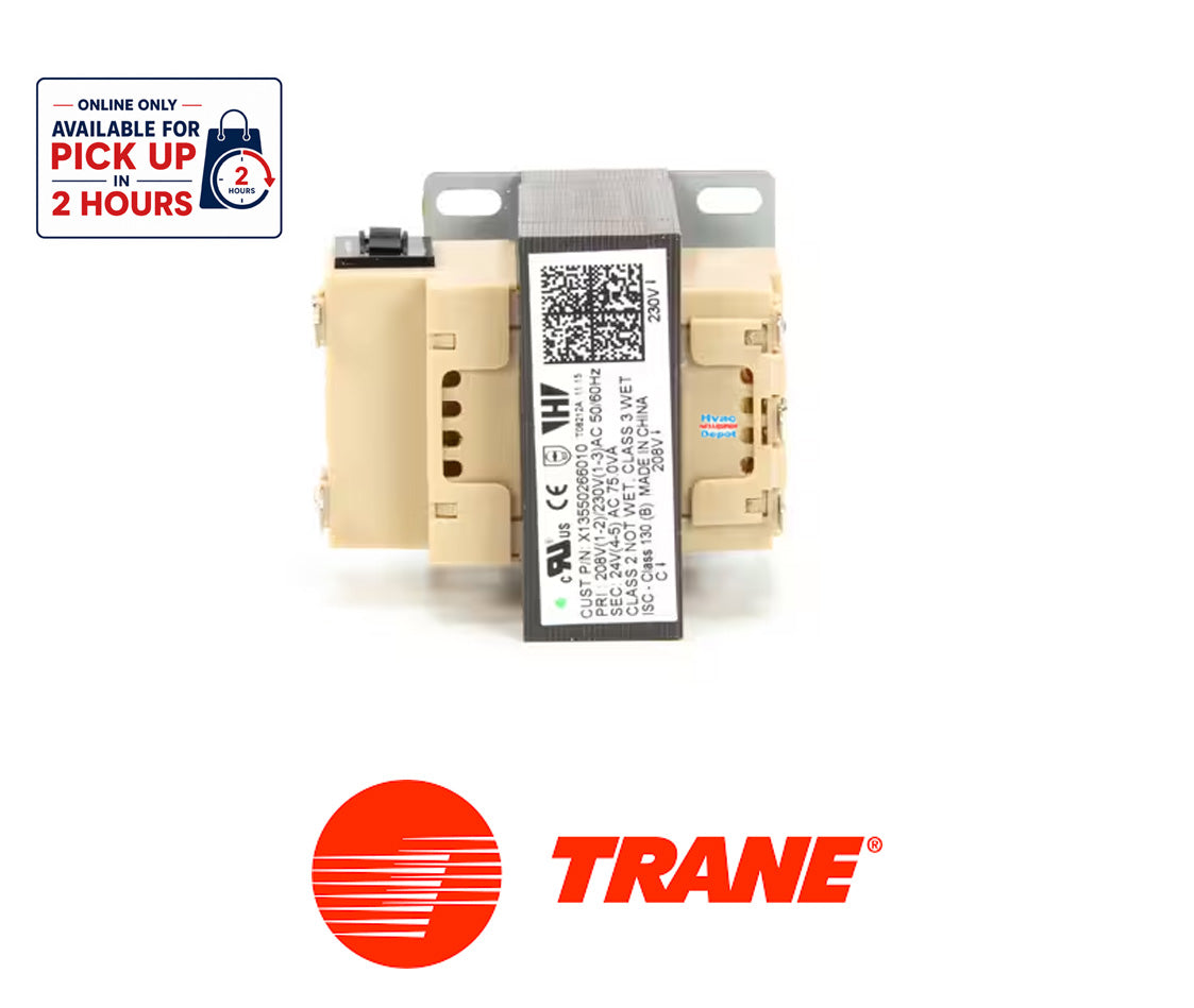 Trane TRR00825 Transformer – Genuine OEM 75 VA 208-230V Primary / 24V Secondary HVAC Transformer