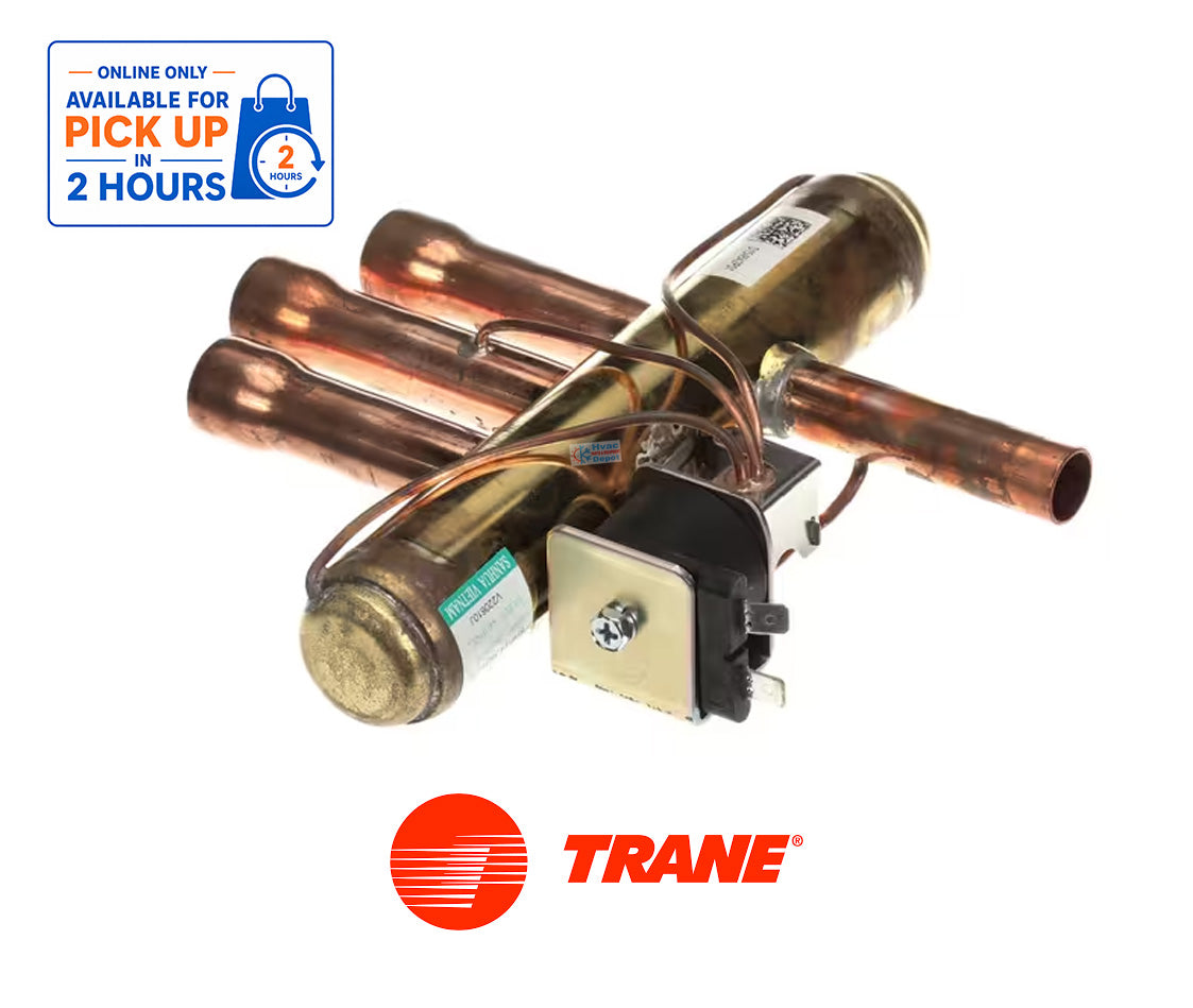 Trane / American Standard VAL08882 OEM Switchover Valve – 4 Ton Heat Pump Reversing Valve with Solenoid Coil