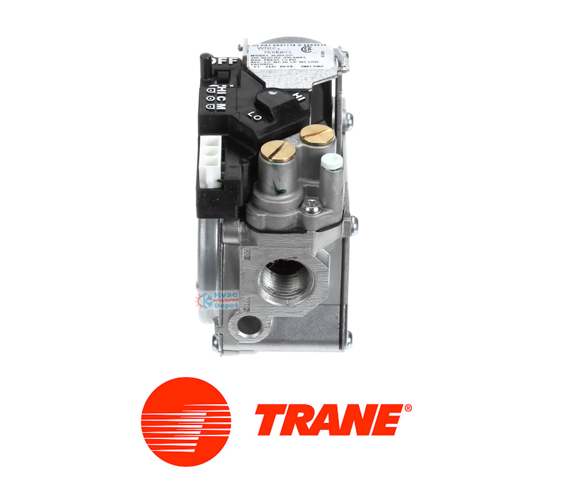 Trane VAL09030 2-Stage Gas Valve Assembly | Natural Gas, 24V, 1/2" NPT Inlet/Outlet