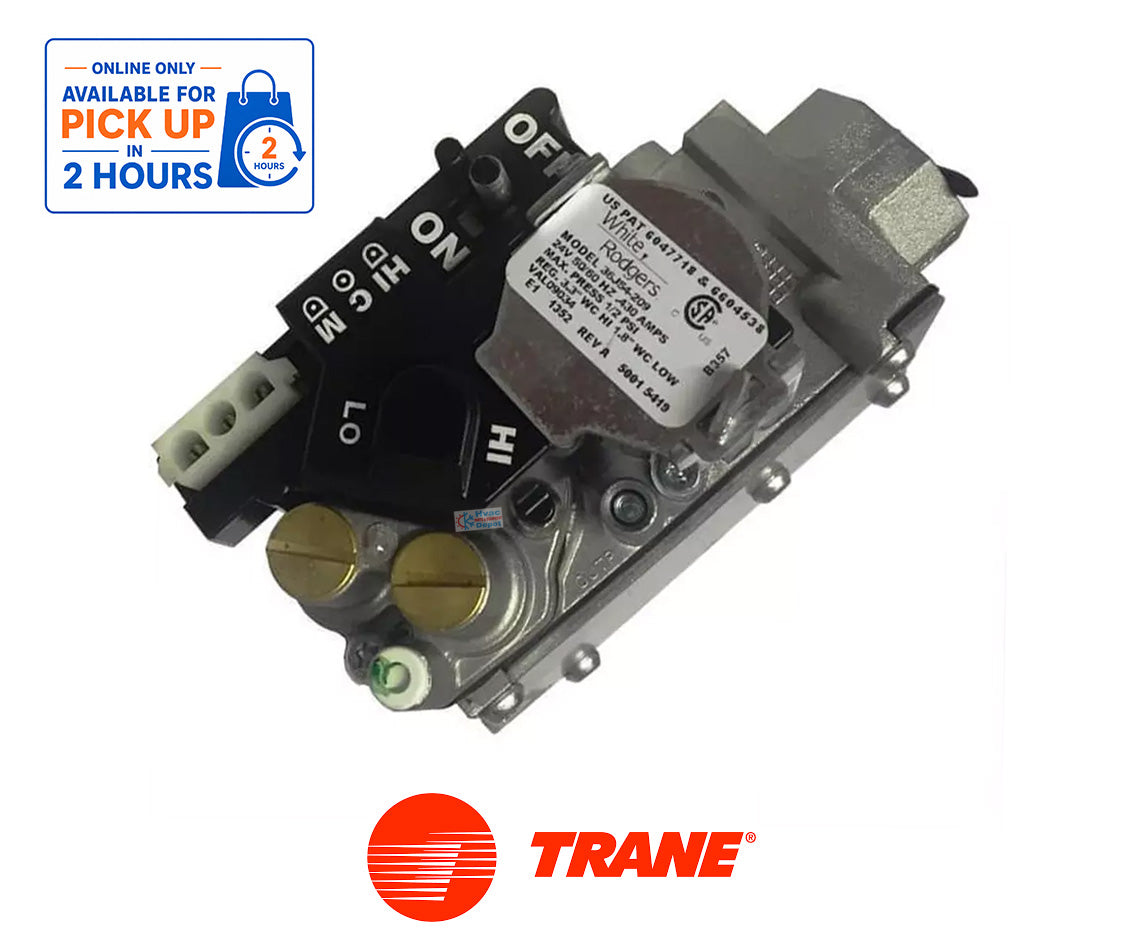 Trane / American Standard VAL09034 OEM Ignition Gas Valve – 2-Stage, Fast Opening, 24V, NPT Connection