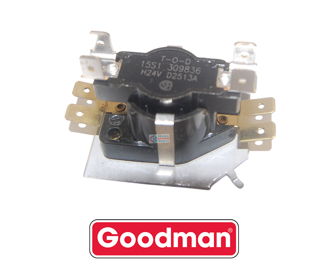 Goodman B1256555S Electric Heat Sequencer – Genuine OEM 5 kW 24V Single-Pole Control
