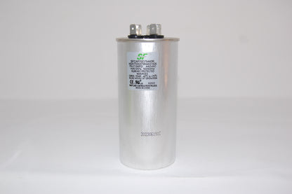 Capacitor; 70+7.5MFD 370/440V Round Run Capacitor