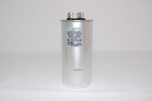 Capacitor; 70+7.5MFD 370/440V Round Run Capacitor