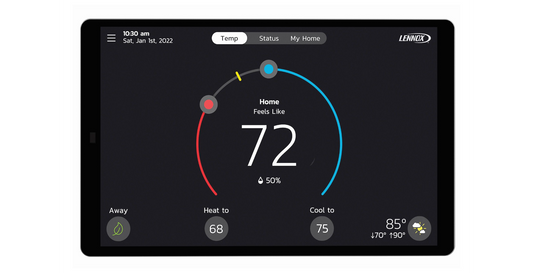 Lennox S40 Smart Thermostat, Touchscreen, Communicating, WiFi, Programmable, 3 Heat/2 Cool