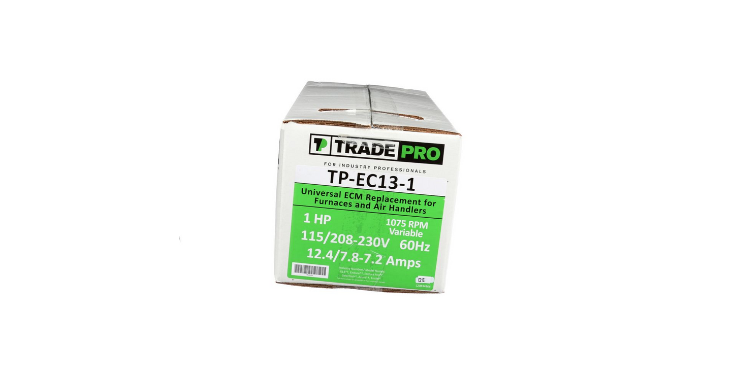 TP-EC13-1 1HP 1075 RPM/VAR ECM BLOWER new