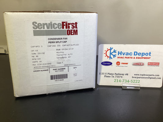 1\8 HP 825 RPM OEM Condenser Fan Motor Trane / American Standard MOT18688