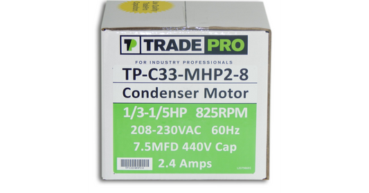 Condenser Motor 1/3 - 1/5 Multi-Horsepower TP-C33-MHP2-8 - Condenser Motor