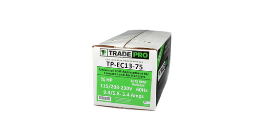 Condenser Fan Motor 3/4HP 1075 RPM/VAR ECM BLW TP-EC13-75