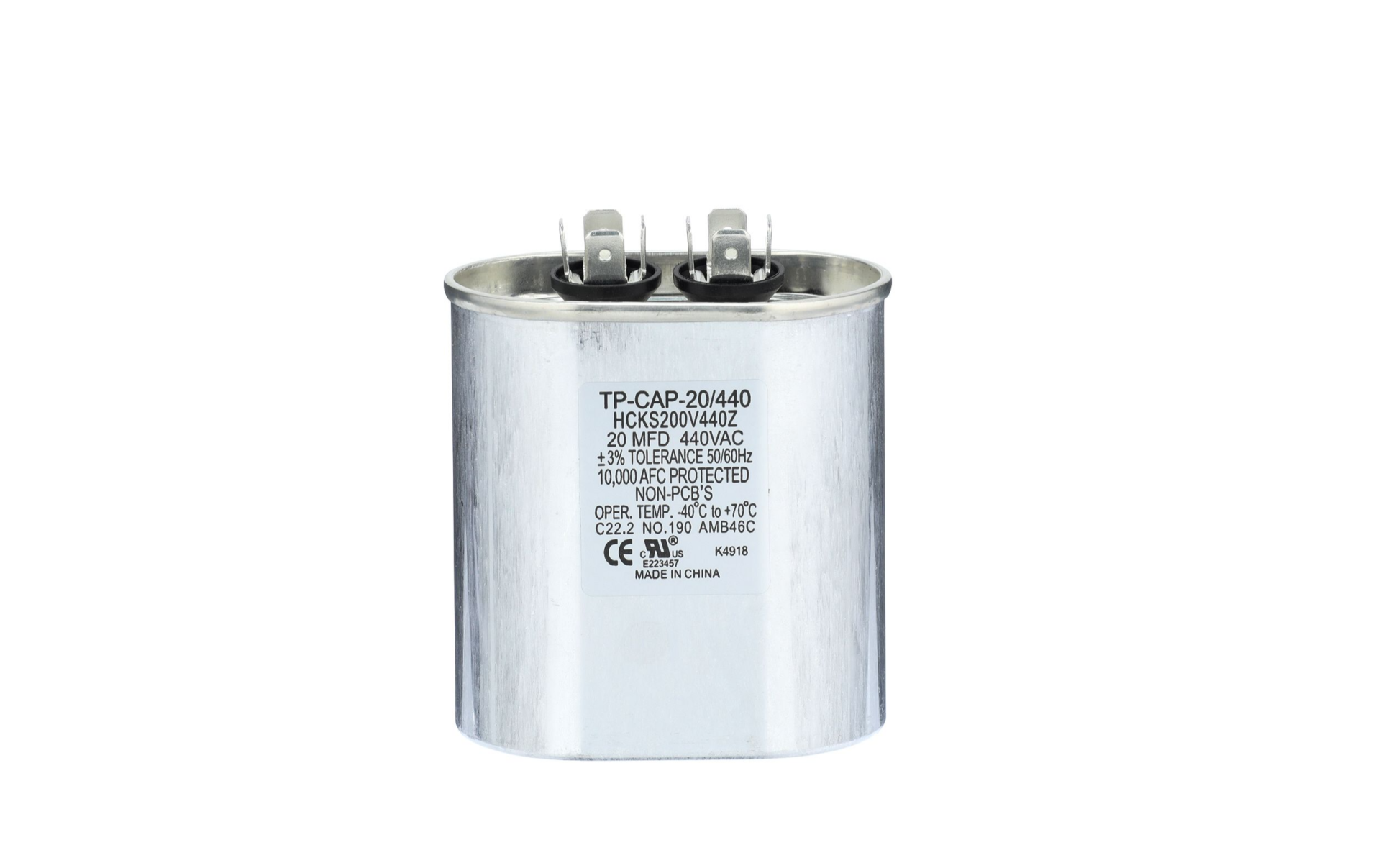 TRADEPRO® TP-CAP-20/440 - Run Capacitor, 20/440 VAC, Oval