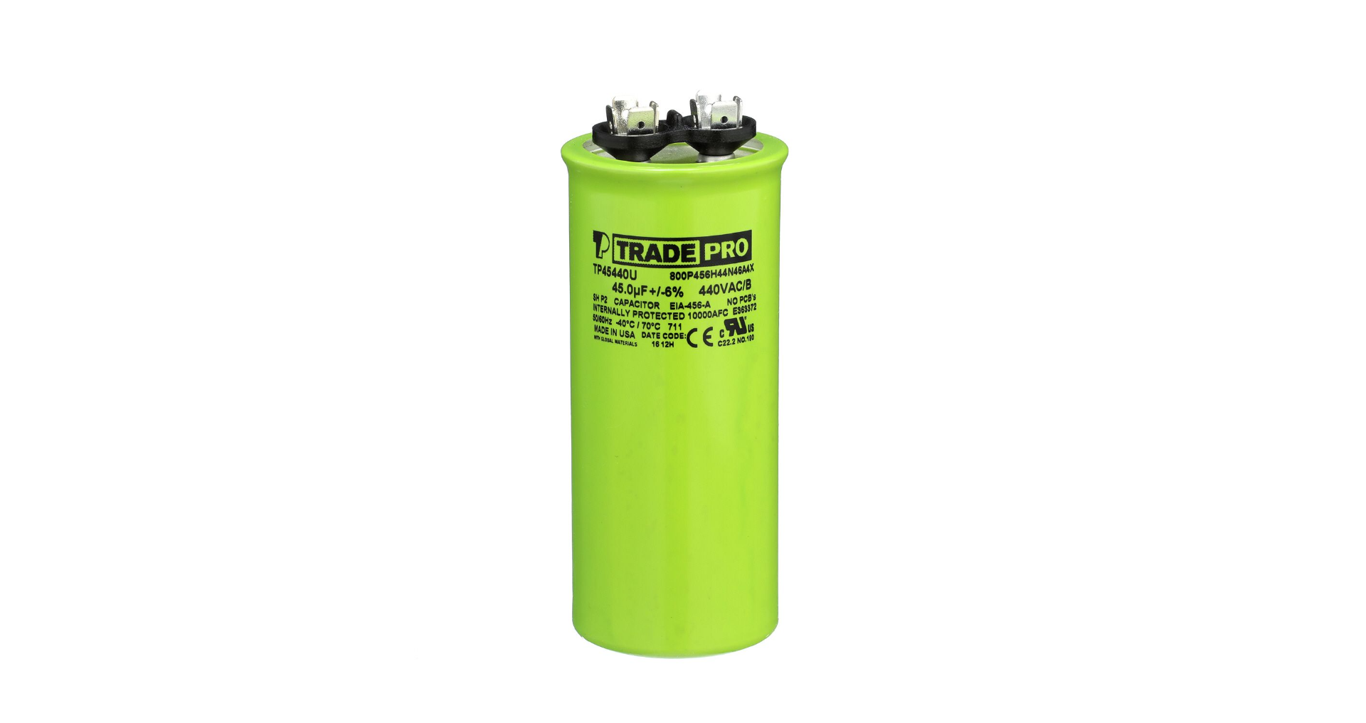 Round Capacitor, 45/440V- USA Made