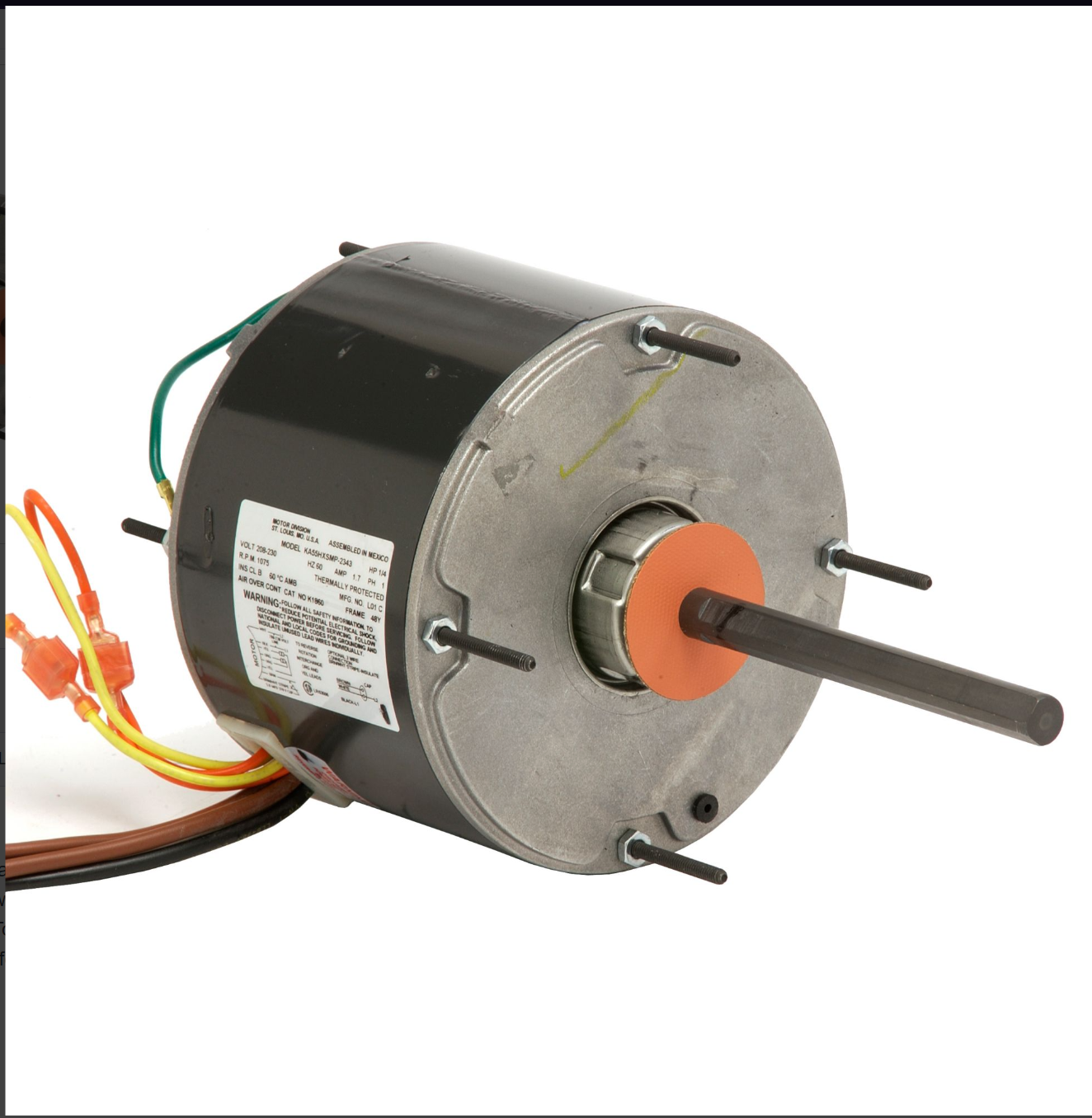 Totaline® - P257-E5462 Condenser Fan Motor Multi-Horsepower 1/6 - 1/3 HP 208/230V 2.6 FLA 1075 RPM 2-Speed Item: P257-E5462 MFR: P257-E5462