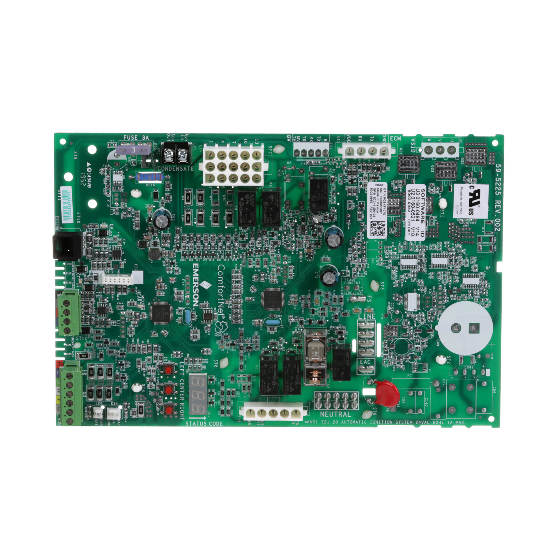 Printed Circuit Board, Furnace Control PRODUCT:PCBKF107S