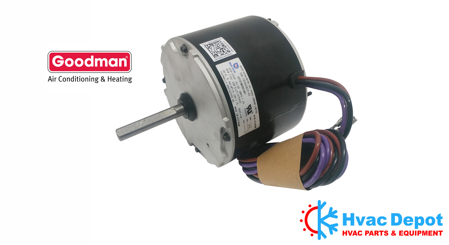 Condenser Motor, 1/4 Hp, 208/230 V, 1 Ph, 60 Hz, 6P, Class B PRODUCT:0131M00018PSP